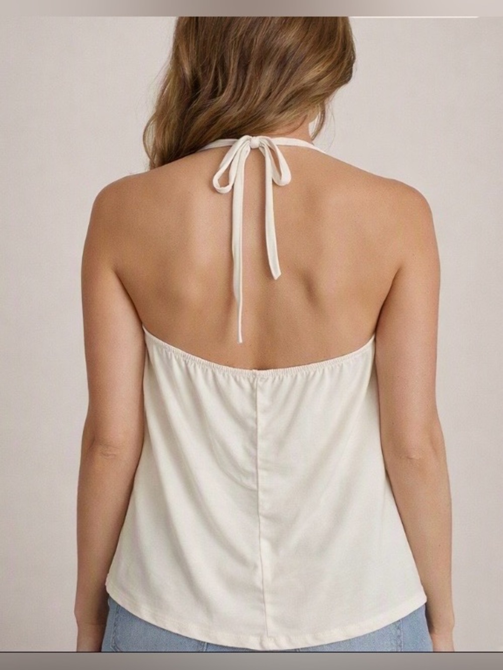 Cream Halter deb - Picture 3 of 16
